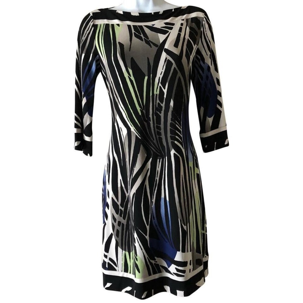 Ali Ro Women's Dress Gray, Purple, and Blue Print Size 12